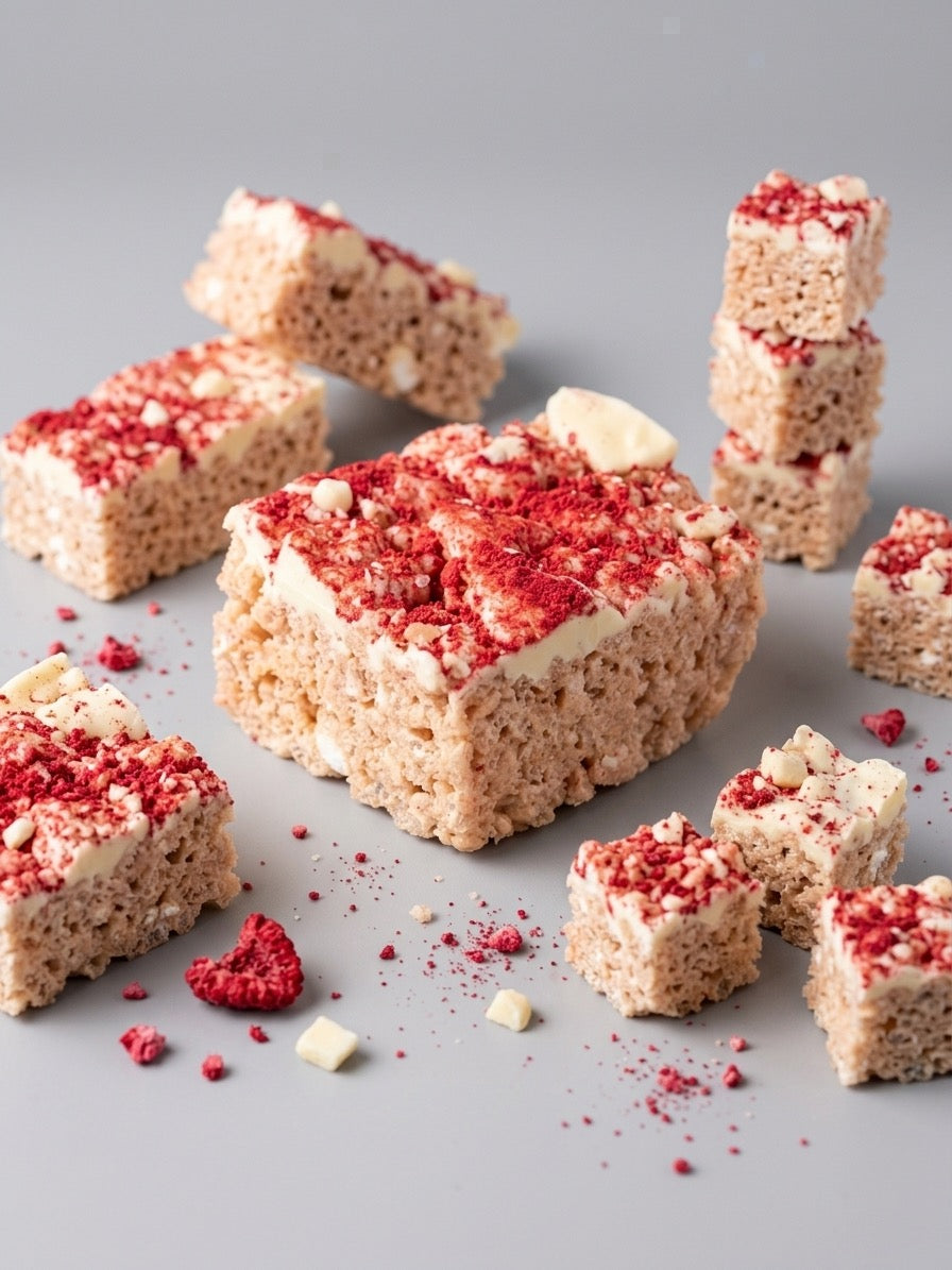 Aphrodite’s Blush | Artisanal Strawberry Coco White Chocolate Krispie